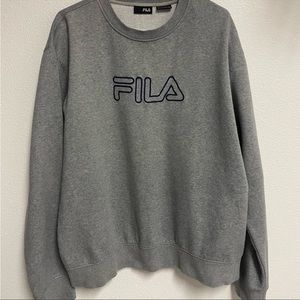 Vintage FILA Embroidered Logo Grey Crewneck
Sweatshirt XL